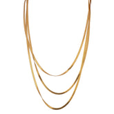 Statement Three-Layer Snake Chain Necklace