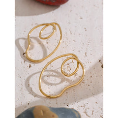 Sculpted Interlocking Loop Earrings