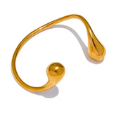 Madison Sculptural Tone Open Bangle