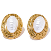 Regal Pearl Crest Earrings