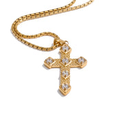Elegant Diamond Cross Pendant Chain