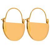 Semi-Circular Gold Earrings