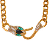 Cubic Zirconia Snake Chain Necklace