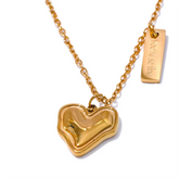 Trendy Yhpup Waterproof Heart Pendant Necklace
