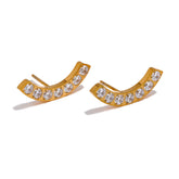Cubic Zirconia Crawler Earrings