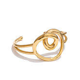 Golden Flow Sculptural Bangle