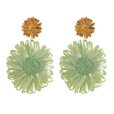 Majolica Style Floral Drop Earrings