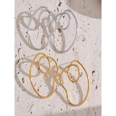 Sculpted Interlocking Loop Earrings