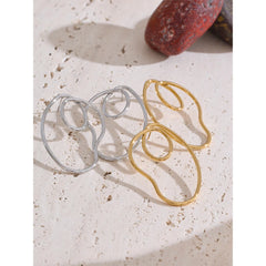 Sculpted Interlocking Loop Earrings